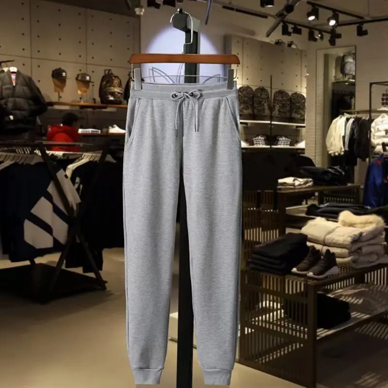 Men's Red Fleece Lined Ankle Tied Sweatpants Plus Size — feature 12