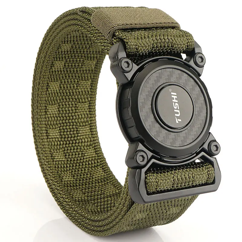 Tactical Green Nylon Belt with Quick Release Closure