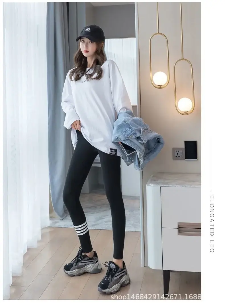 New Gray Brushed Leggings Women's Outer Wear — feature 11