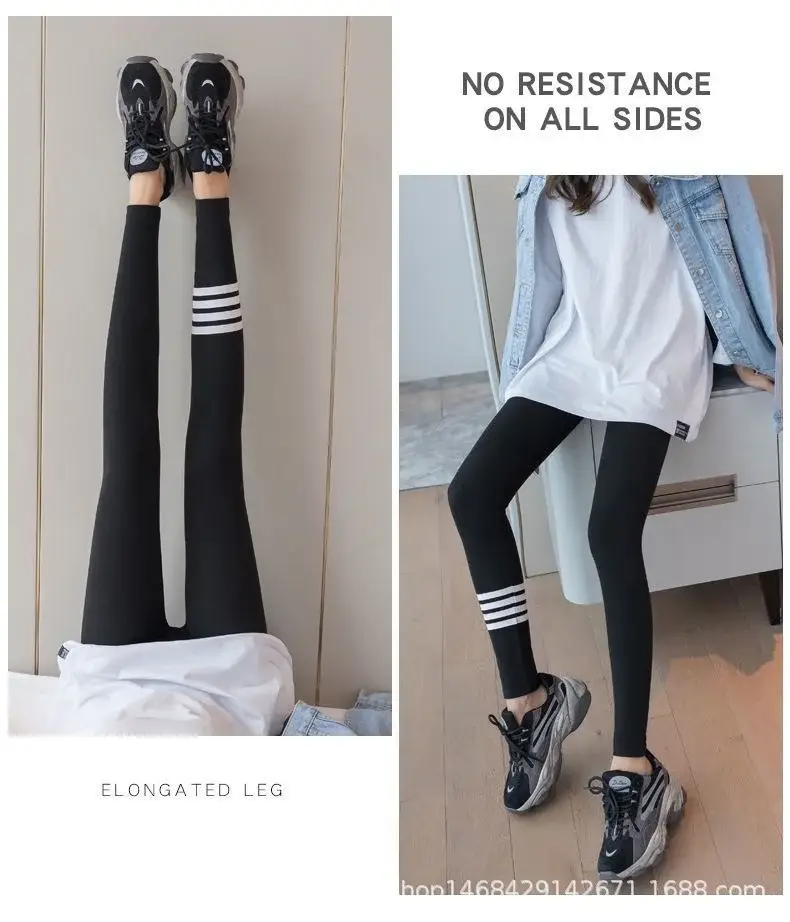 New Gray Brushed Leggings Women's Outer Wear — feature 12