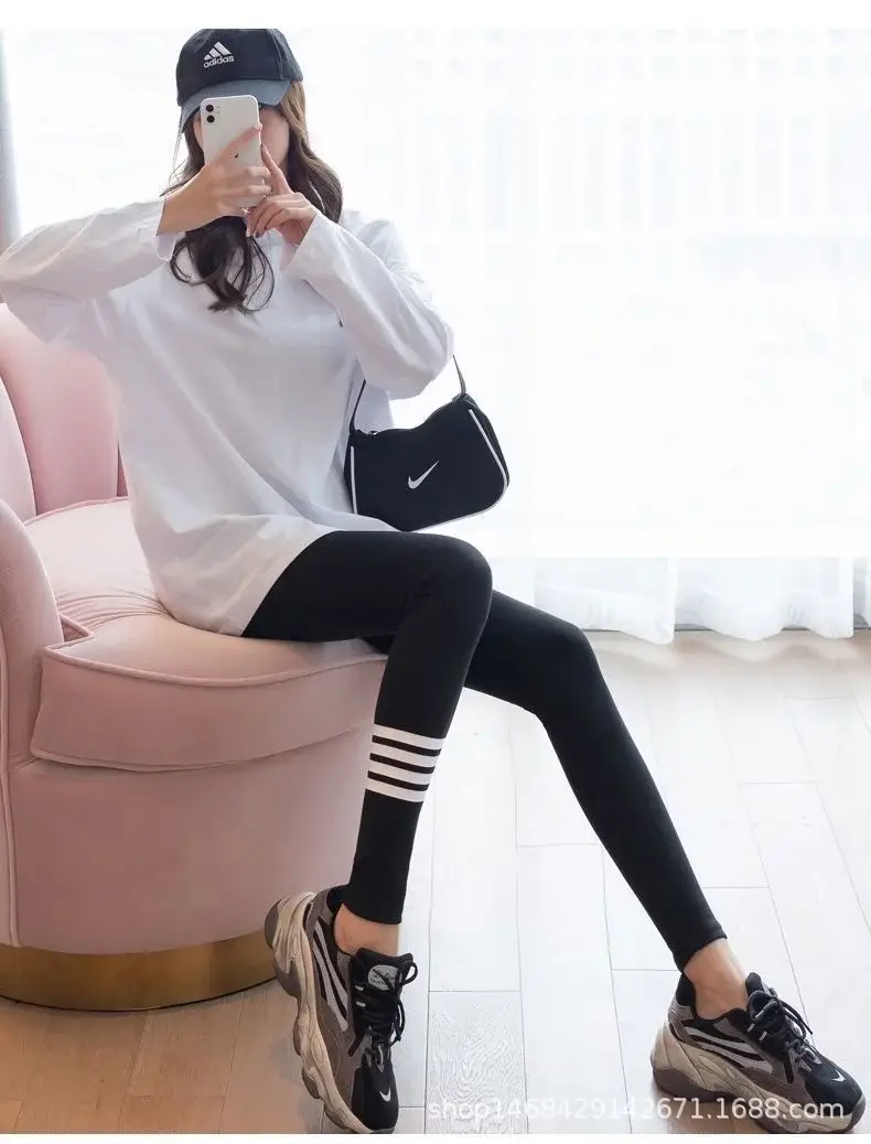 New Gray Brushed Leggings Women's Outer Wear — feature 13