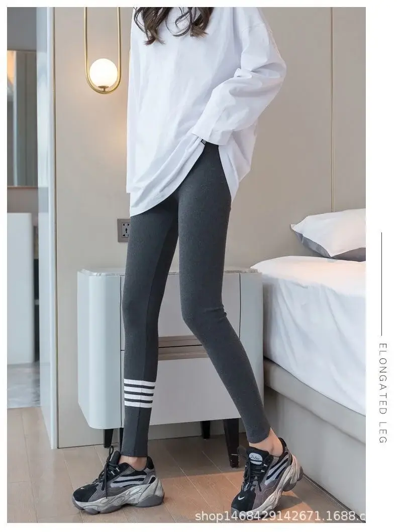 New Gray Brushed Leggings Women's Outer Wear — feature 15