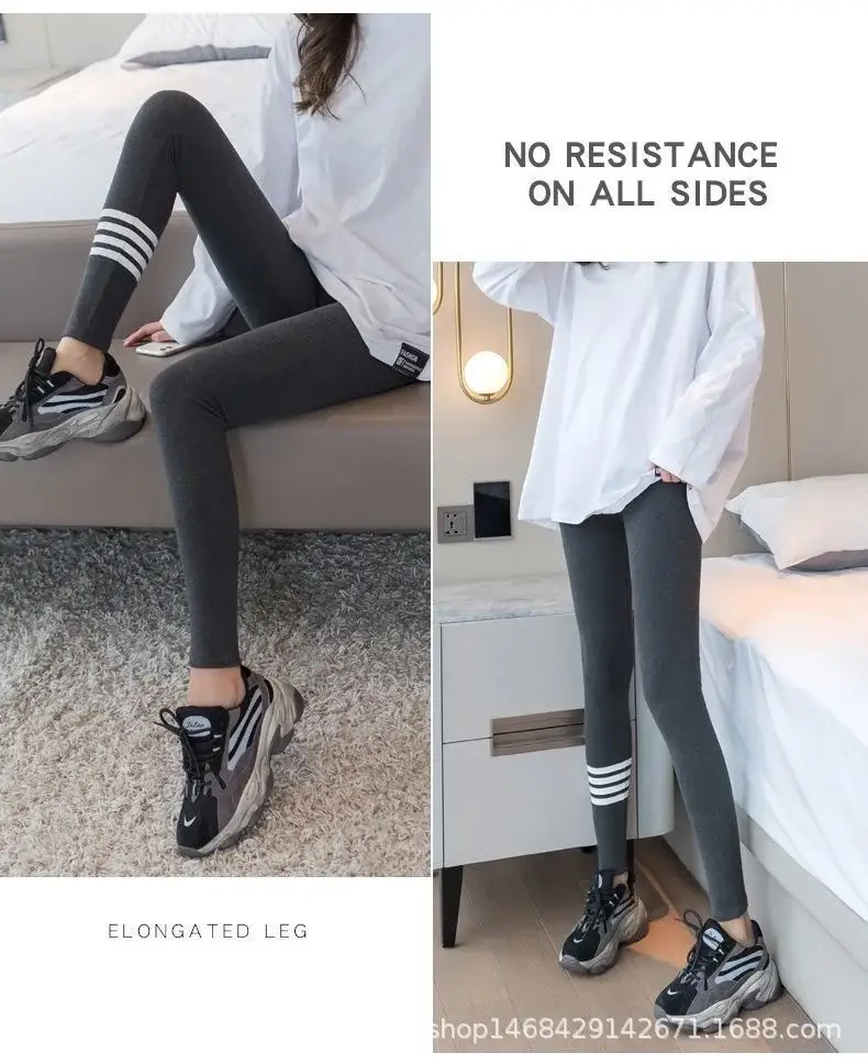 New Gray Brushed Leggings Women's Outer Wear — feature 16