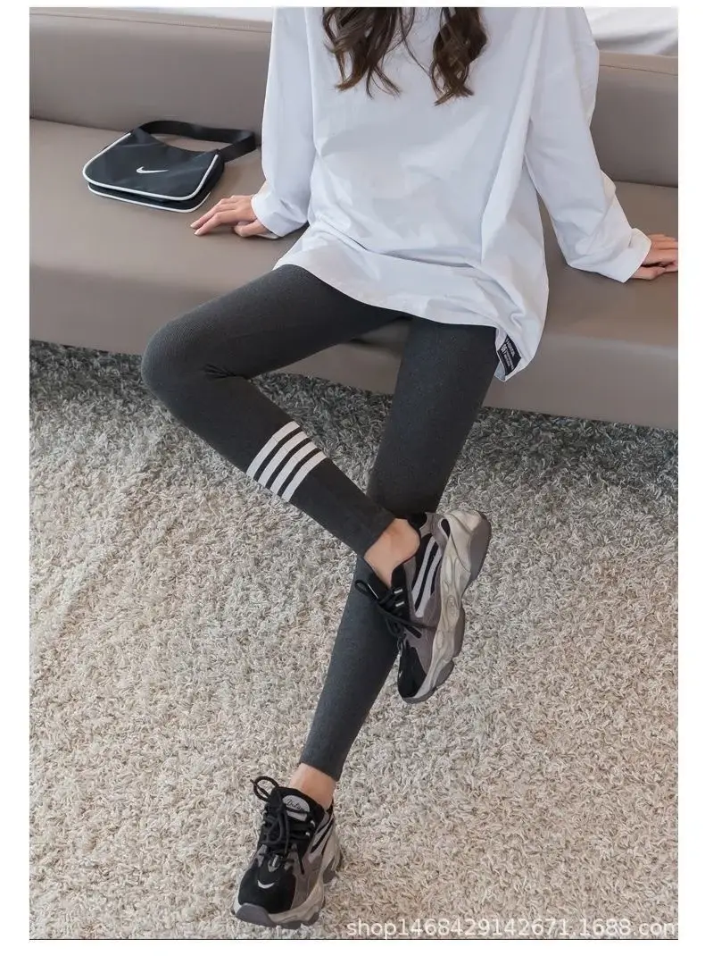 New Gray Brushed Leggings Women's Outer Wear — feature 18