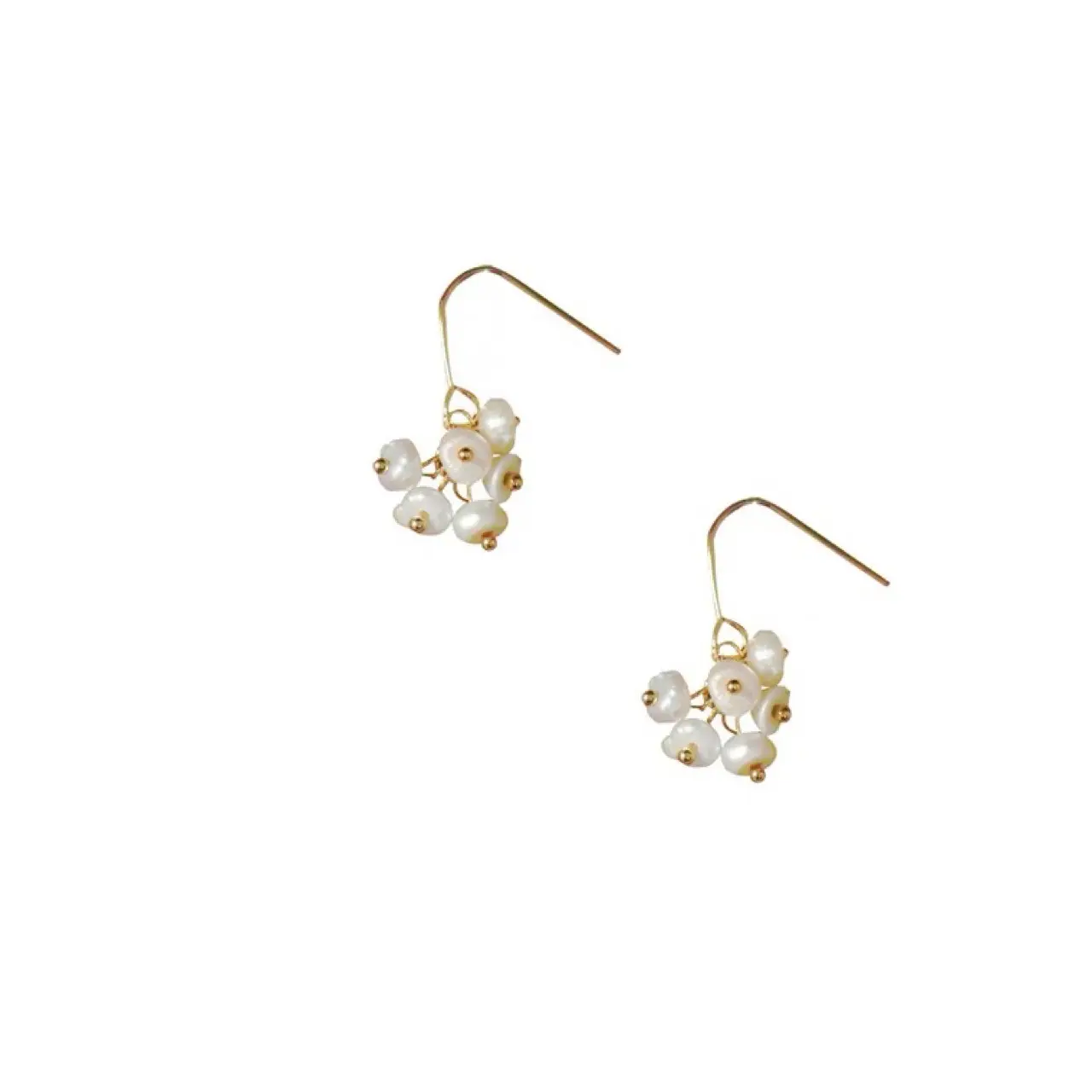 Natural Baroque Pearl Grape Earrings for Women - Image 4