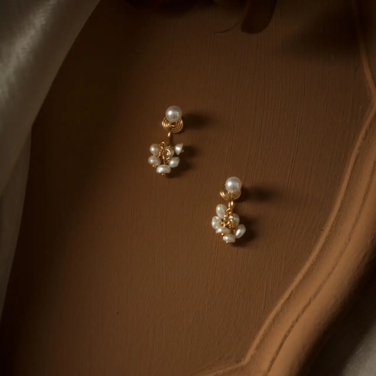 Natural Baroque Pearl Grape Earrings for Women — feature 7