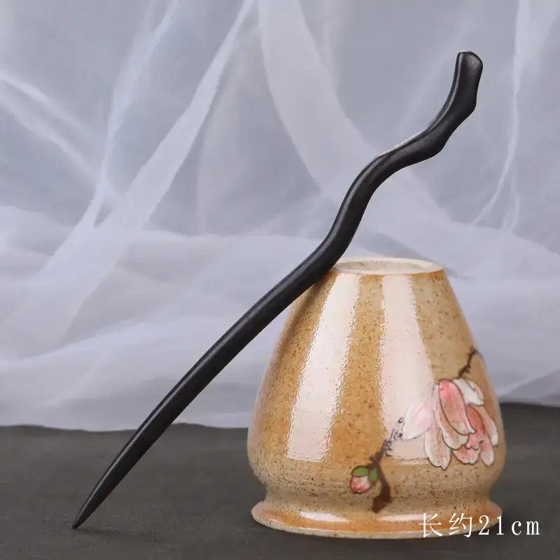 Elegant Wooden Hairpin with Sandalwood Finish - Image 50