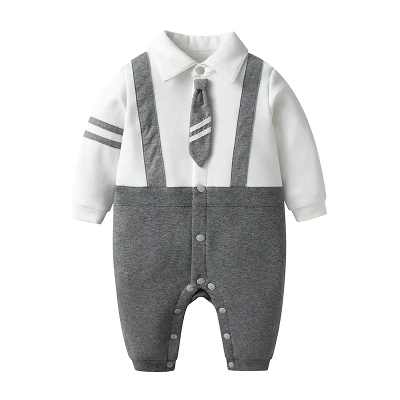 Baby Spring & Fall Jumpsuit Preppy Style One-Year-Old - Image 2
