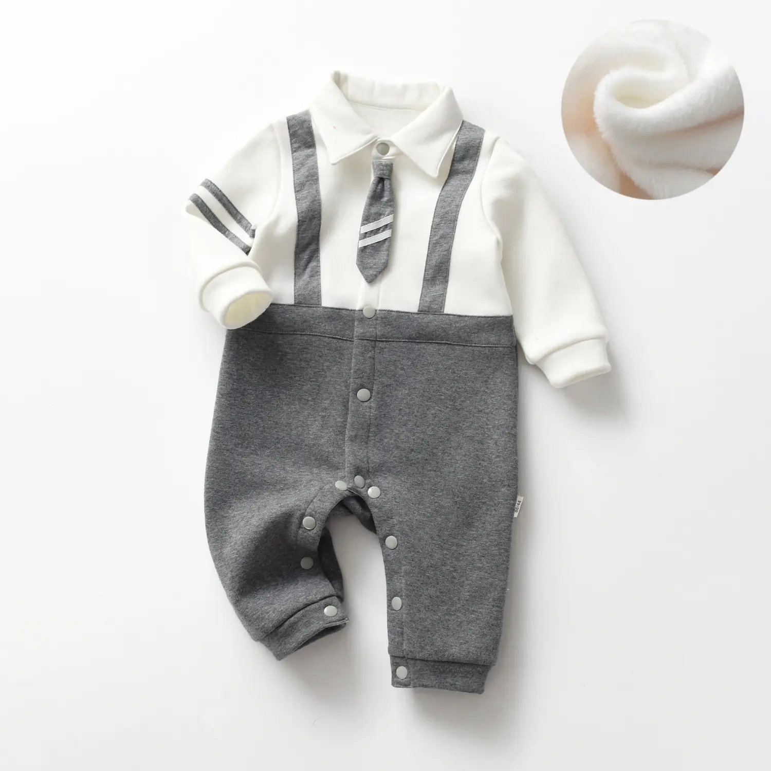 Baby Spring & Fall Jumpsuit Preppy Style One-Year-Old - Image 5