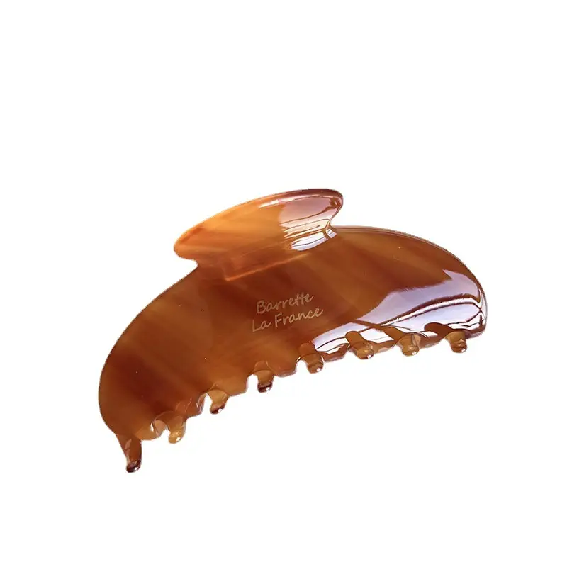 Spring & Summer Brown Acetate Shark Hair Clips Large - Image 8
