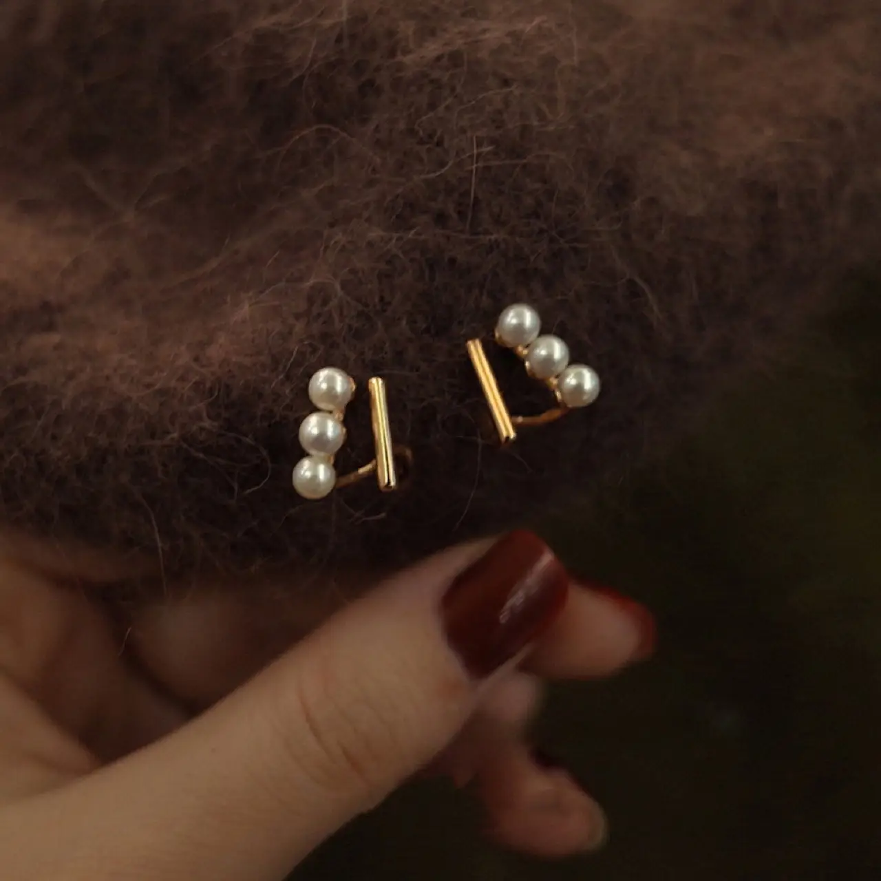 Romantic Pearl Earrings 925 Silver Niche Design — feature 6