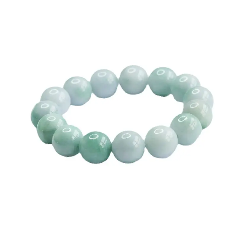 Green Jadeite Bracelet with Natural Burmese Beads - Image 5