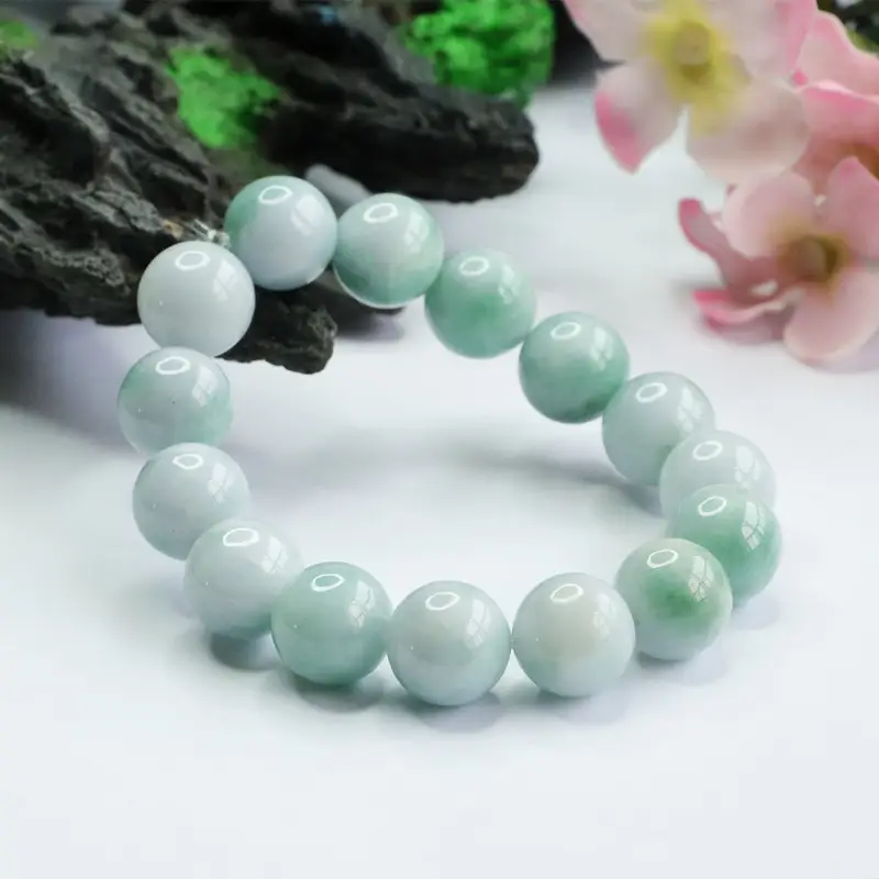 Green Jadeite Bracelet with Natural Burmese Beads — feature 10