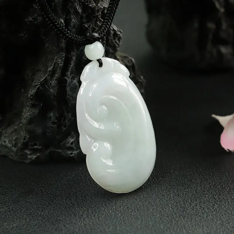 Guan Yu Jade Pendant Natural Burmese Grade White - Image 4