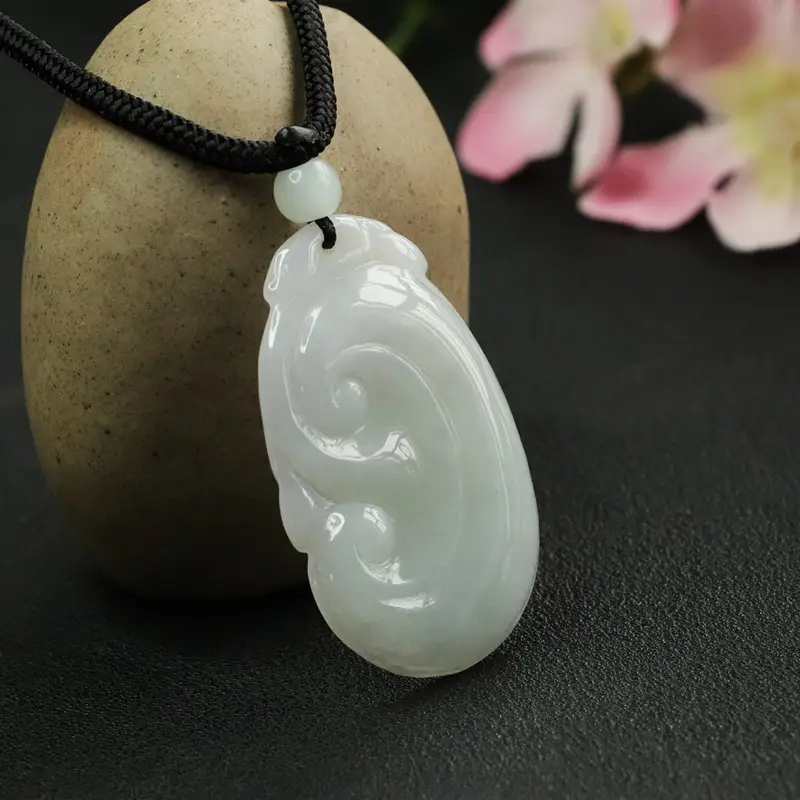 Guan Yu Jade Pendant Natural Burmese Grade White — feature 11