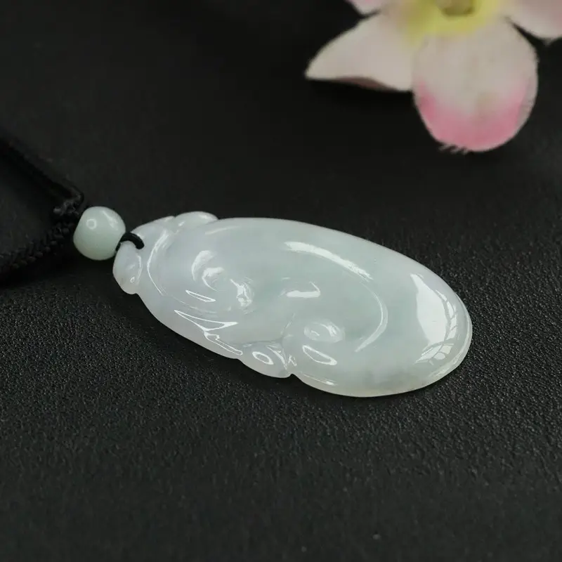 Guan Yu Jade Pendant Natural Burmese Grade White — feature 7