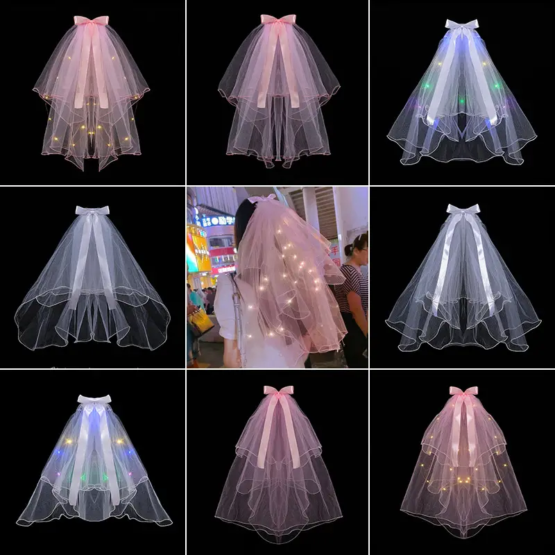 Net Red Double Bow Light Gauze Photo Hairpin
