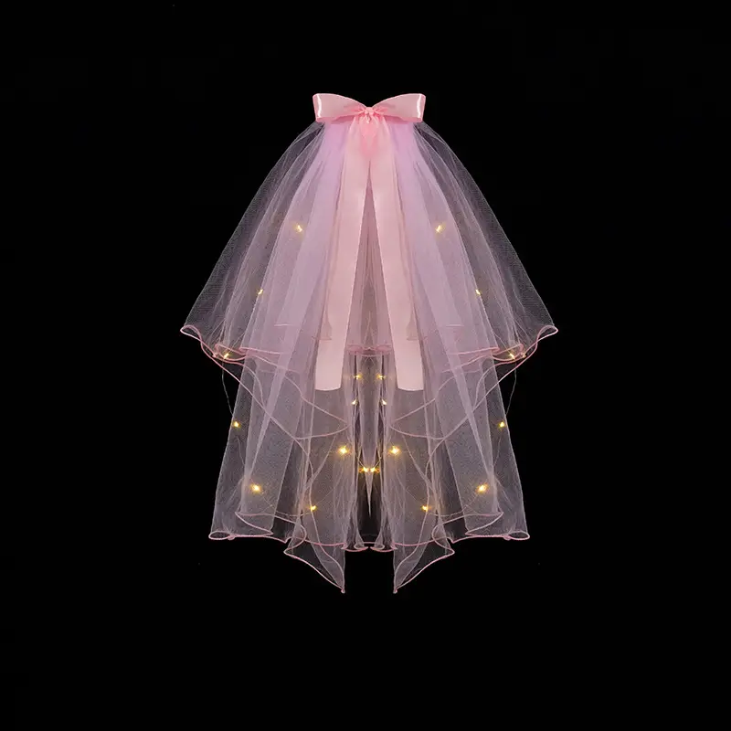 Net Red Double Bow Light Gauze Photo Hairpin