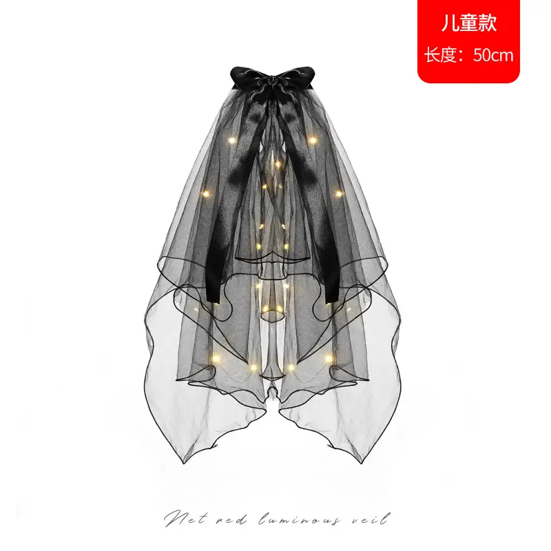 Net Red Double Bow Light Gauze Photo Hairpin