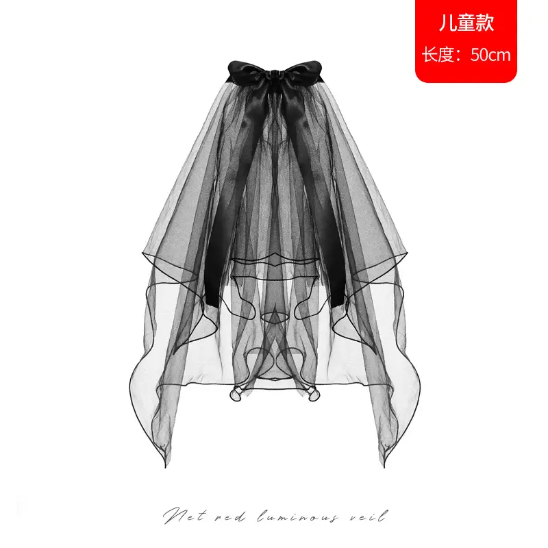 Net Red Double Bow Light Gauze Photo Hairpin