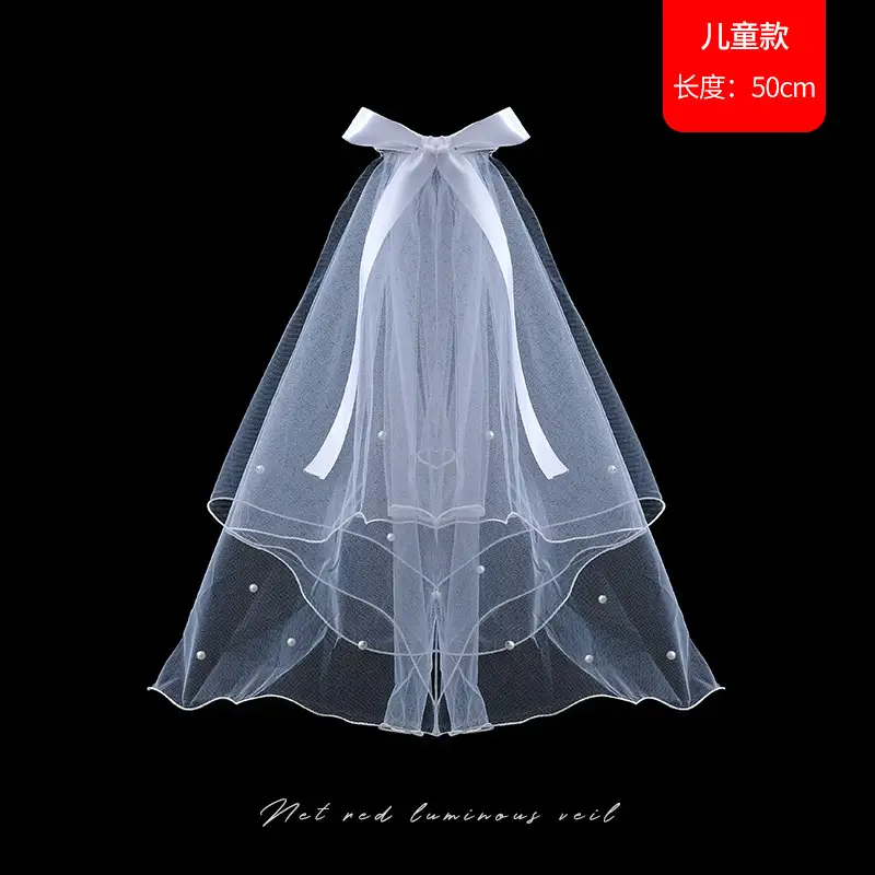 Net Red Double Bow Light Gauze Photo Hairpin