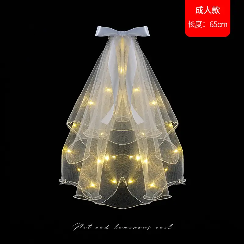 Net Red Double Bow Light Gauze Photo Hairpin