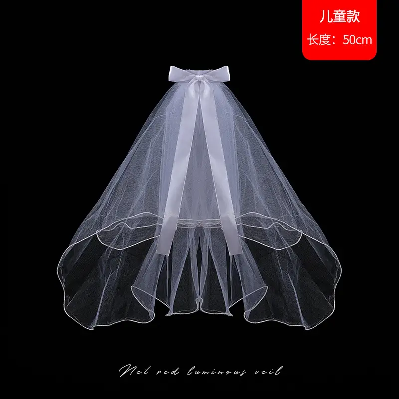Net Red Double Bow Light Gauze Photo Hairpin