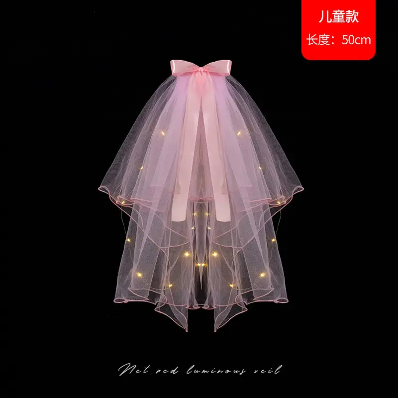 Net Red Double Bow Light Gauze Photo Hairpin