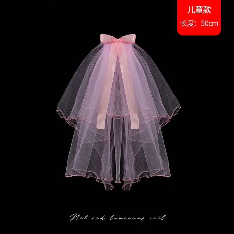 Net Red Double Bow Light Gauze Photo Hairpin