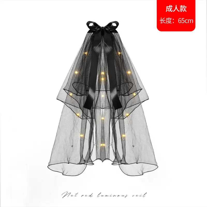 Net Red Double Bow Light Gauze Photo Hairpin