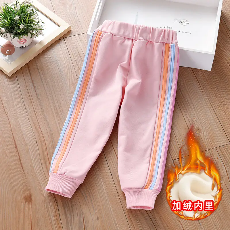 Girls Fleece Pants Pink Grey Purple New Winter Korean Style Thickeneded - Image 7