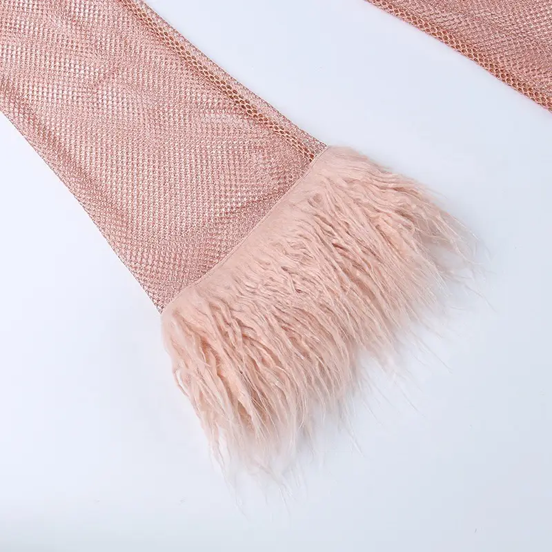 Sexy Women's Dress with Glitter Mesh Fur Embroidery — feature 20
