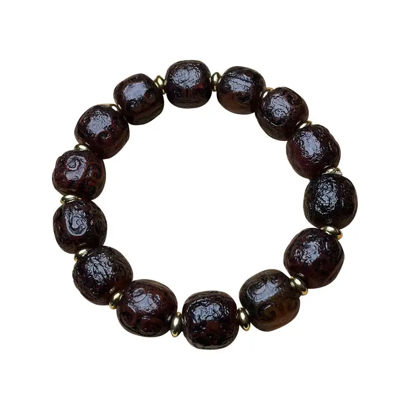 Red Flesh Agate Bracelet Weathered Patina Cultural Jewelry - Image 5