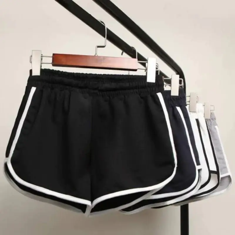 Women's 3D Cut Modern Shorts Black White — feature 3