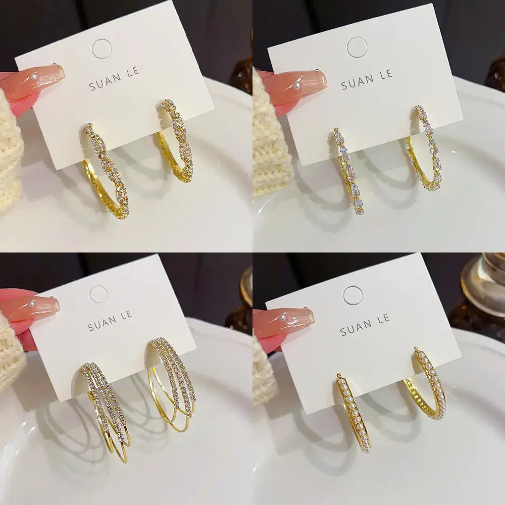 S925 Silver Full Diamond Earrings for Women - Image 9