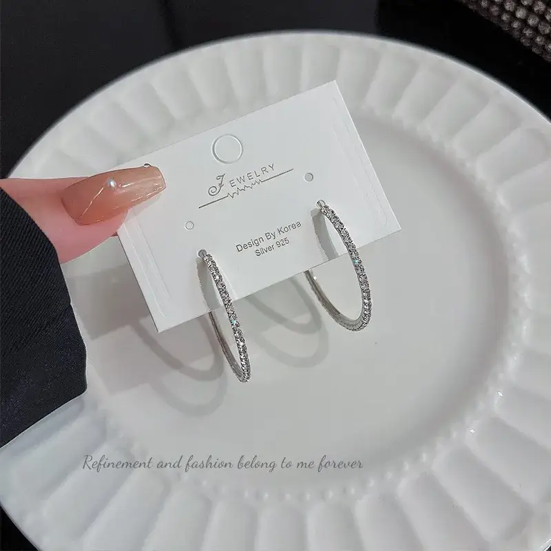 S925 Silver Full Diamond Earrings for Women - Image 7