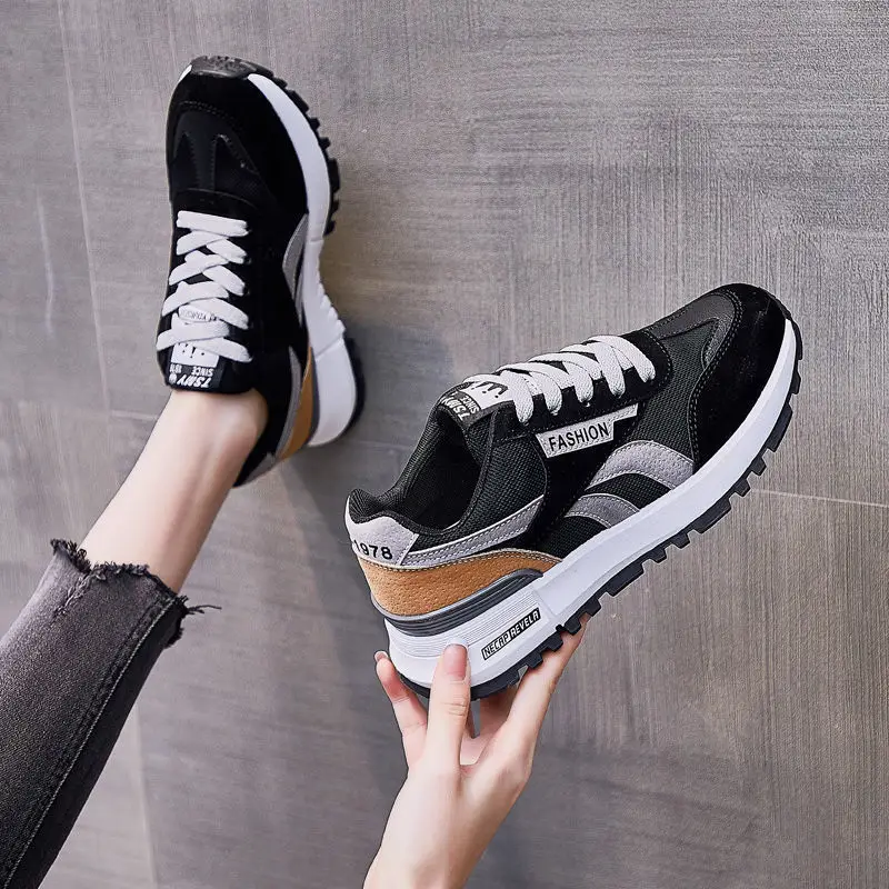 Forrest Gump Shoes for Women, Autumn Style, Versatile Soft-Soled White Shoes for Junior High School Students, Breathable Mesh Couple Style Casual Sports Shoes