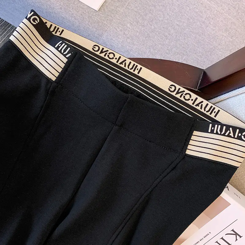 Black Velvet Leggings for Plus Size Women 2024 Winter - Image 7