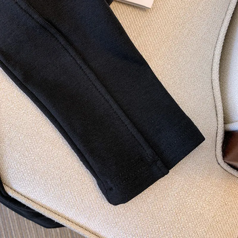 Black Velvet Leggings for Plus Size Women 2024 Winter - Image 8