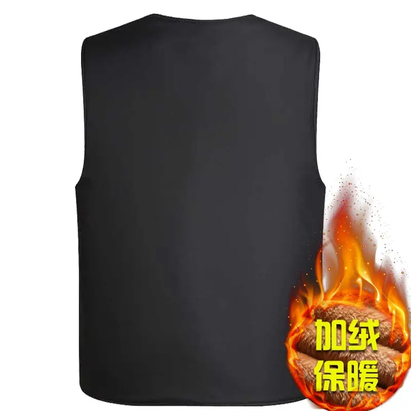 Middle-aged Fleece Warm Vest for Men Winter - Image 14