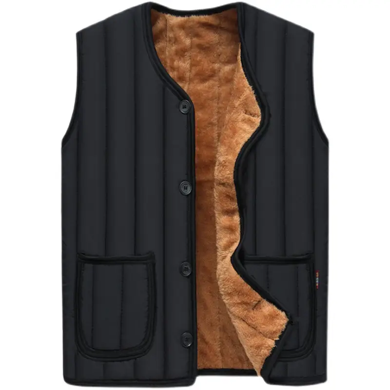 Middle-aged Fleece Warm Vest for Men Winter - Image 17
