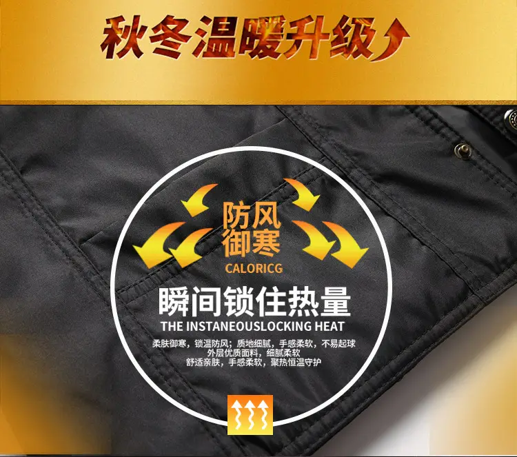 Middle-aged Fleece Warm Vest for Men Winter — feature 2