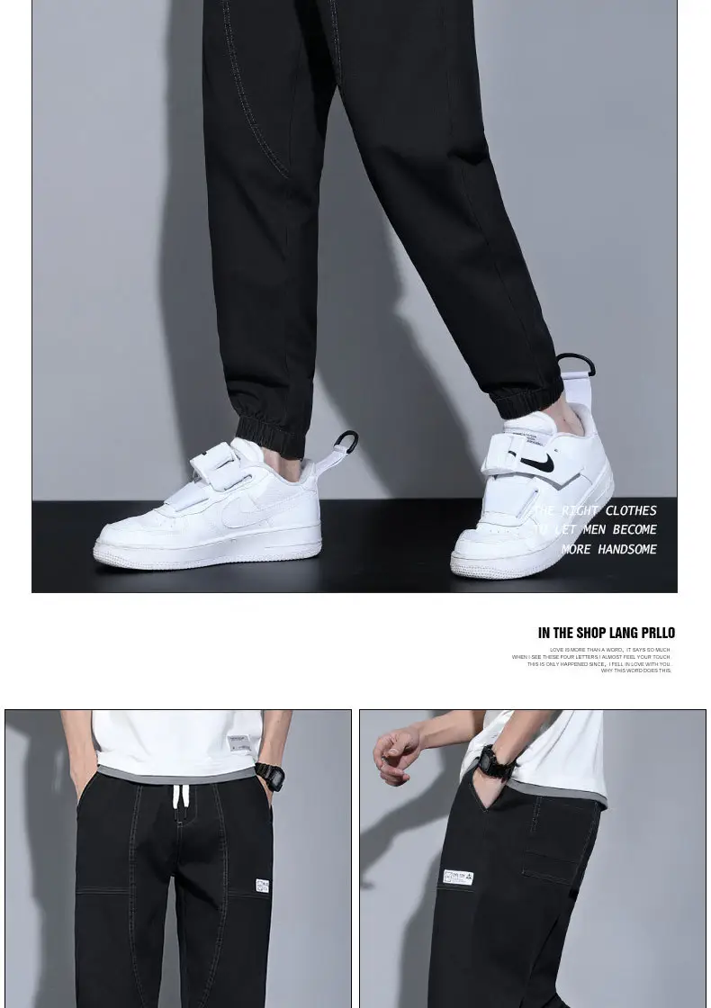 Men Slim Fit Cropped Jeans Spring Autumn Loose — feature 13