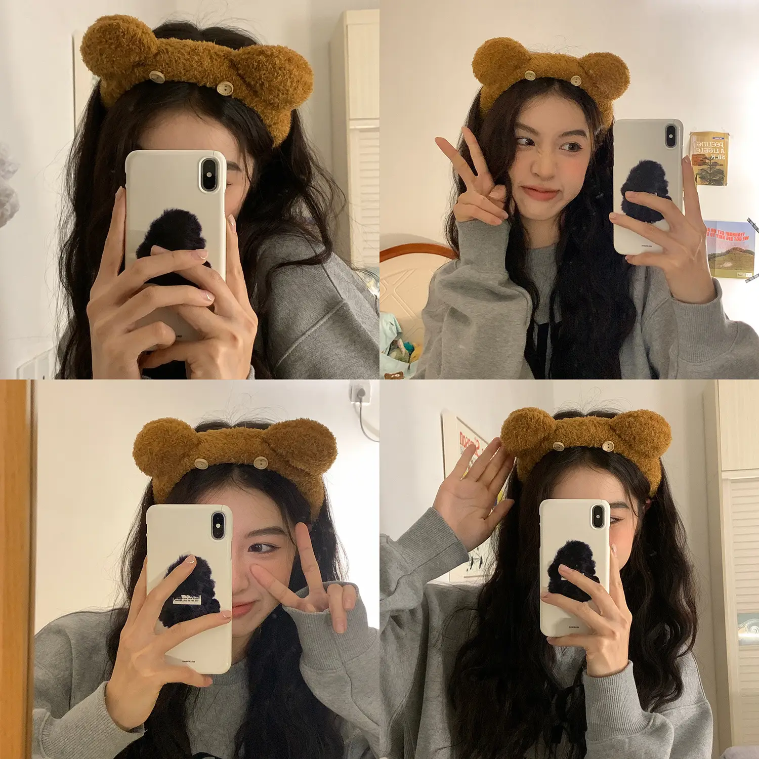 Cute Bear Headband with Face Wash & Hair Clip - Image 4