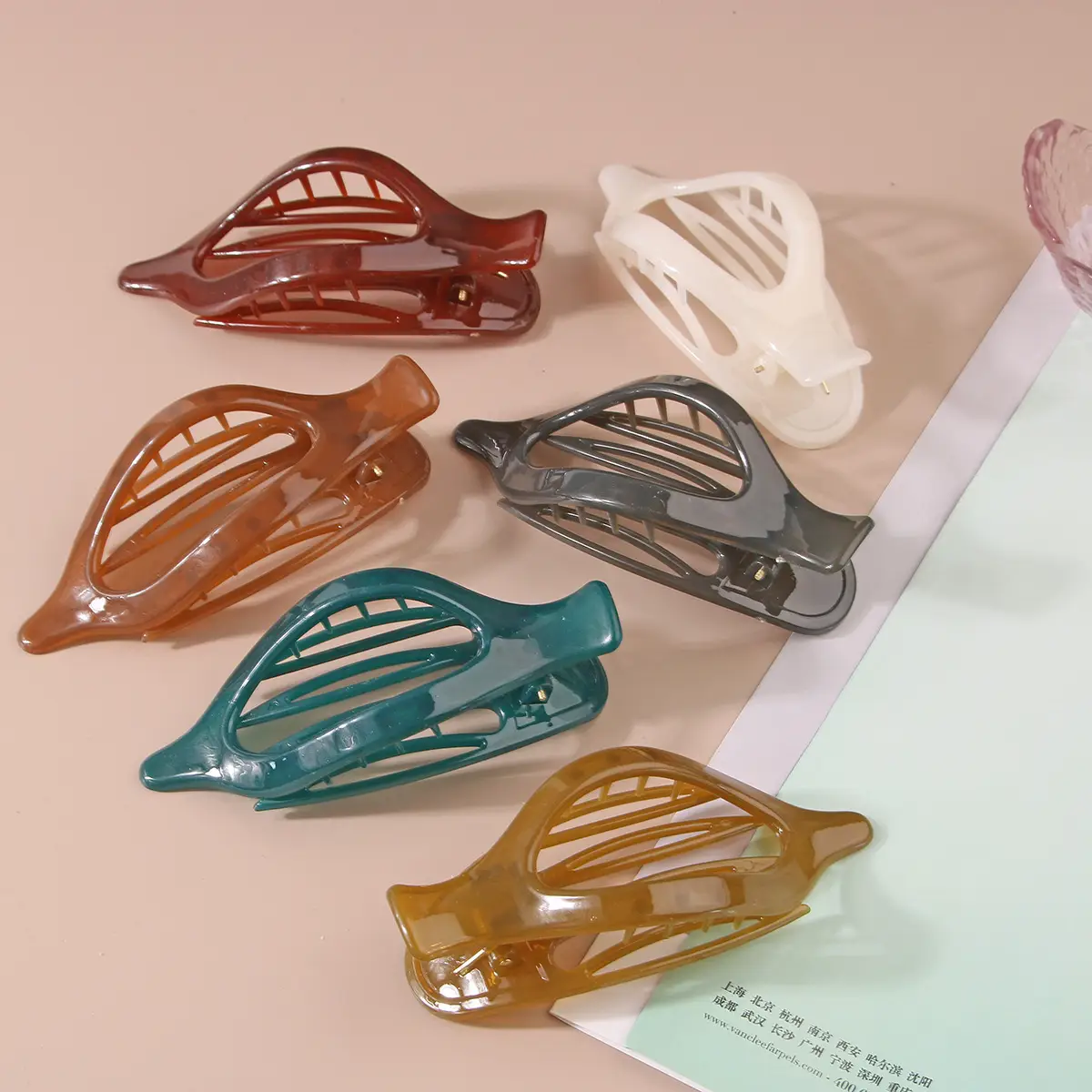 Duckbill Hairpin for Women Large Size Green - Image 7
