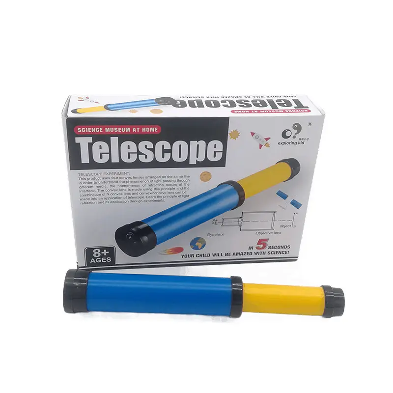Telescopic Monocular for Kids Science Toy Blue Yellow - Image 4