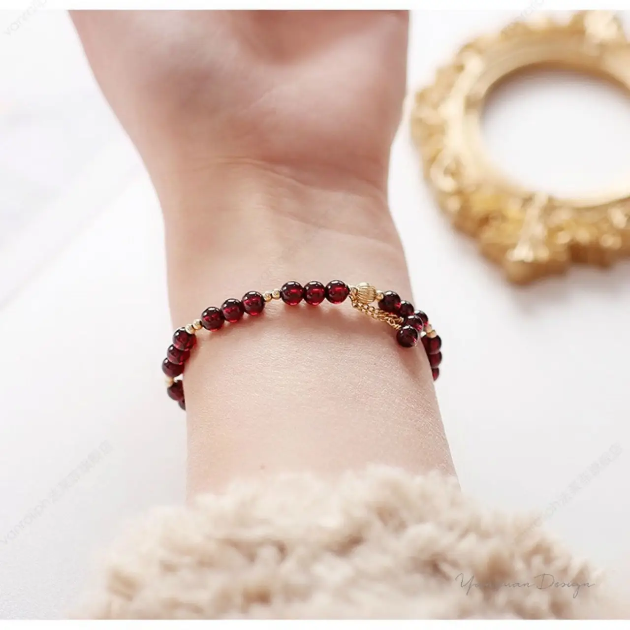 Natural Crystal Red Garnet Bracelet for Women — feature 6
