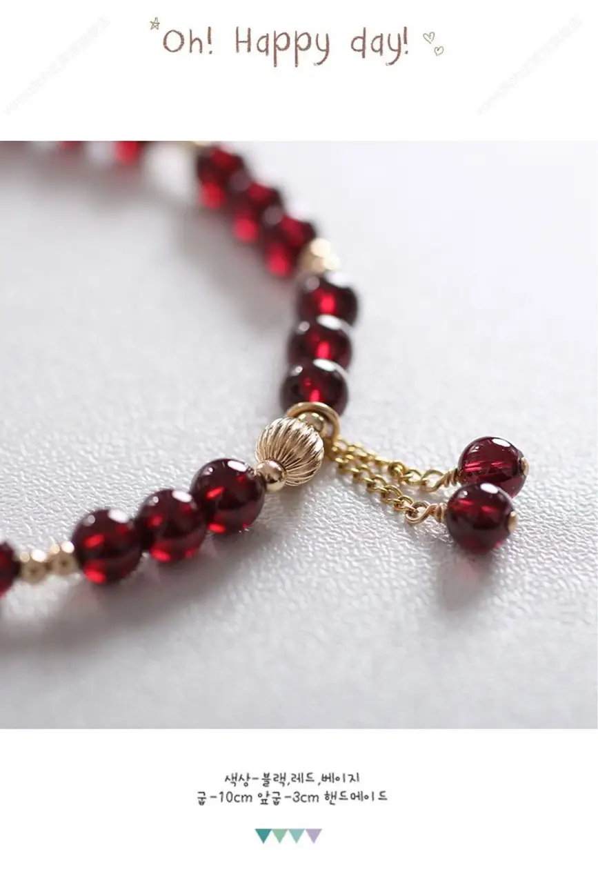 Natural Crystal Red Garnet Bracelet for Women — feature 8