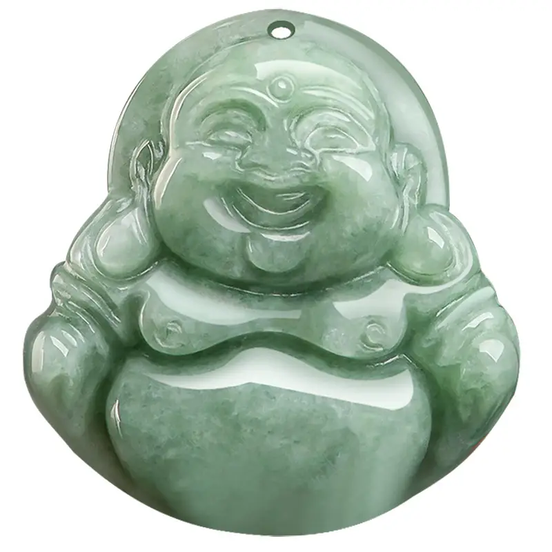 Natural Jade Buddha Pendant Necklace for Men Women