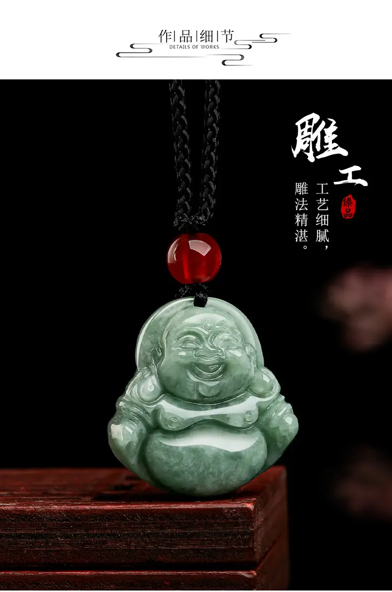Natural Jade Buddha Pendant Necklace for Men Women — feature 5